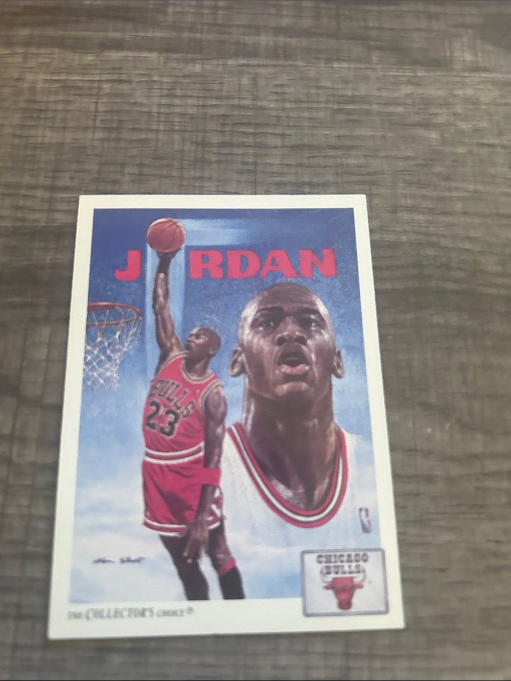 Michael Jordan Basketball Card - Red and Blue Artwork